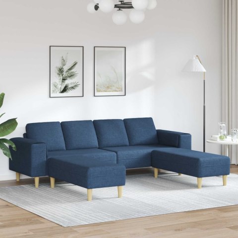 Sofa do salonu 3 pcs Niebieski Poliester