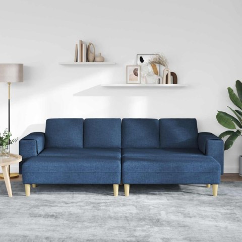 Sofa do salonu 3 pcs Niebieski Poliester