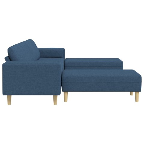 Sofa do salonu 3 pcs Niebieski Poliester