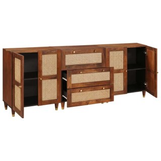 Zestaw Komód 3 pcs Brązowy 180 x 33 x 75 cm Drewno z mango