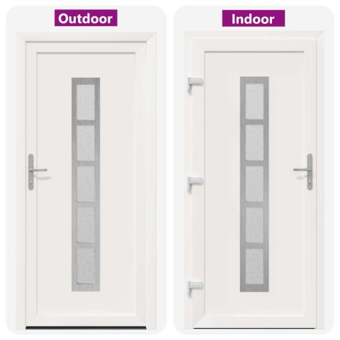 Drzwi Frontowe Biały 88 x 200 cm PVC