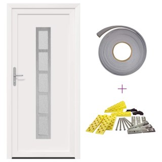 Drzwi Frontowe Biały 98 x 200 cm PVC