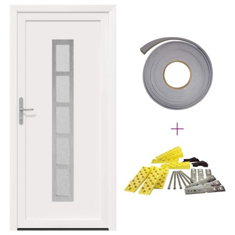Drzwi Frontowe Biały 98 x 200 cm PVC