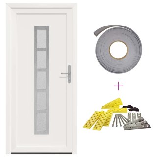 Drzwi Frontowe Biały 98 x 200 cm PVC