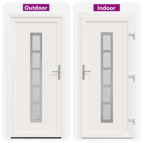 Drzwi Frontowe Biały 98 x 200 cm PVC