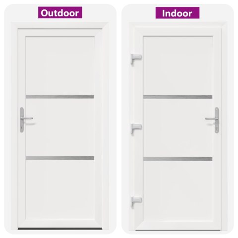 Drzwi Frontowe Biały 98 x 208 cm PVC