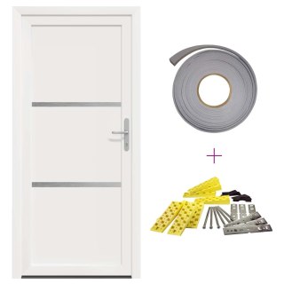 Drzwi Frontowe Biały 98 x 208 cm PVC
