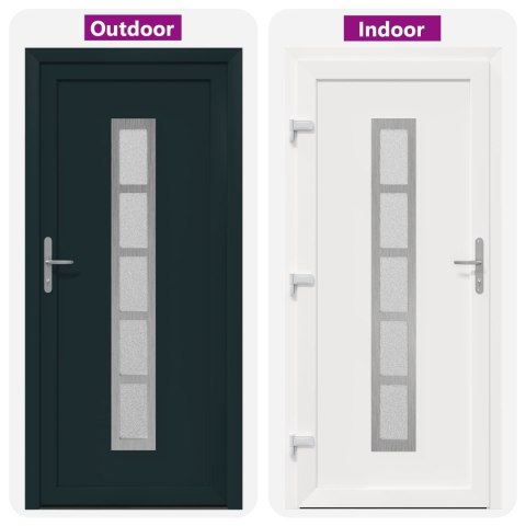 Drzwi Frontowe antracytowy 108 x 208 cm PVC
