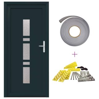 Drzwi Frontowe antracytowy 108 x 208 cm PVC