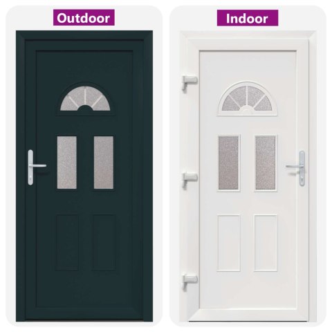 Drzwi Frontowe antracytowy 110 x 210 cm PVC
