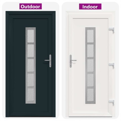 Drzwi Frontowe antracytowy 88 x 200 cm PVC