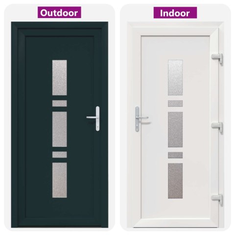 Drzwi Frontowe antracytowy 98 x 208 cm PVC