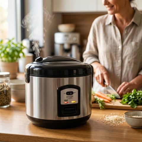 Garnek do ryżu Adler AD 6406 (1.5l; kolor inox)
