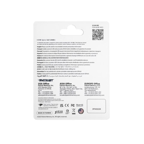 Patriot EP DDR200 Micro SDXC 1TB 160/120 MB/s U3