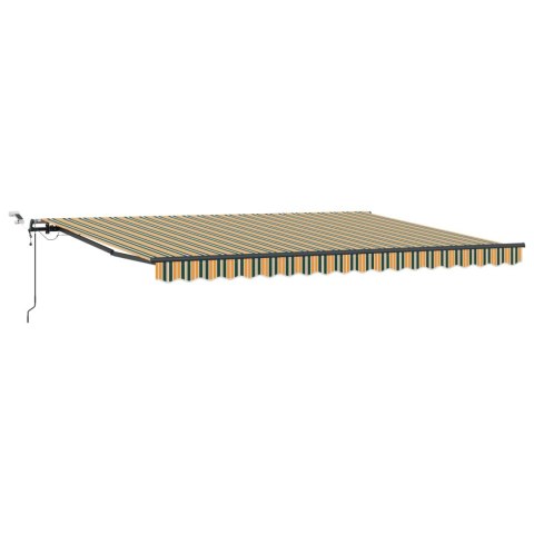 Markiza wysuwana Zielony i żółty 450 × 300 cm Poliester