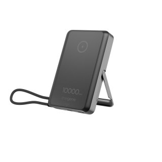 GEMBIRD BEZPRZEWODOWY POWERBANK MAGNETYCZNY 15 W ZE ZINTEGROWANĄ PODSTAWKĄ 10000 MAH, CZARNY