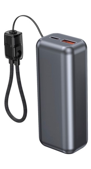 GEMBIRD POWERBANK O POJEMNOŚCI 10000MAH, WYŚWIETLACZ LCD, SZYBKIE ŁADOWANIE 20W, KOLOR SZARY