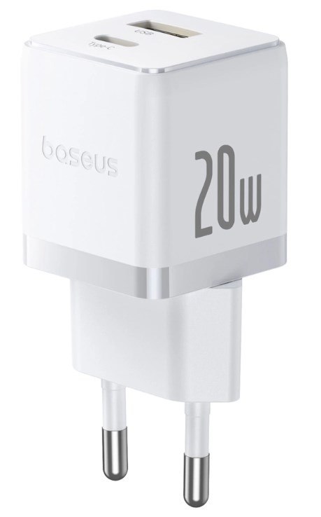 Ładowarka sieciowa Baseus Palm 20W USB-C USB-A - biała