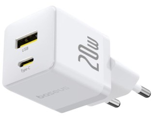 Ładowarka sieciowa Baseus Palm 20W USB-C USB-A - biała
