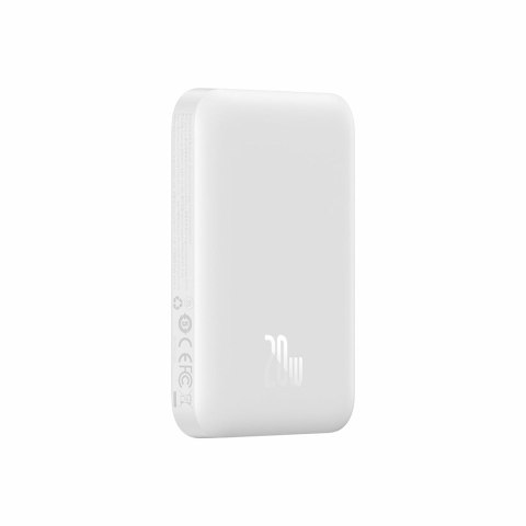 Powerbank Baseus Magnetic Mini Air PPCXM06A 6000mAh 20W z kablem Simple Series USB-C - biały