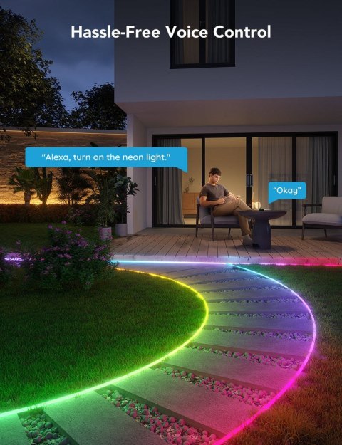 Taśma LED Govee H61A8 Outdoor Neon Strip Lights 10m z Wi-Fi, Bluetooth, RGBIC