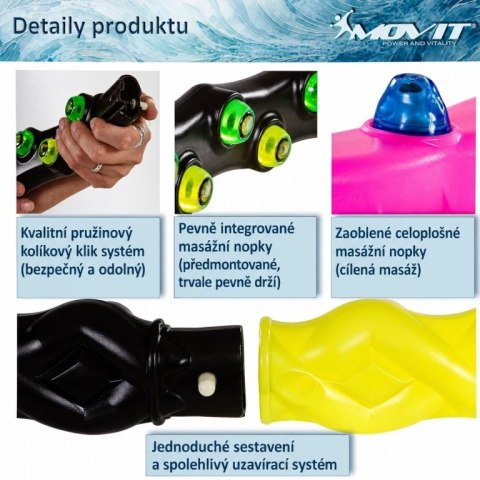 Hula hoop MOVIT masujący z magnesem 103 cm