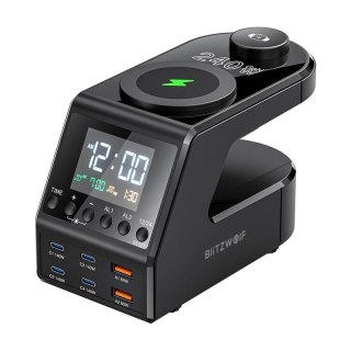 Budzik BLITZWOLF BW-FW10 z ładowarką 240W 2xUSB-A 4xUSB-C