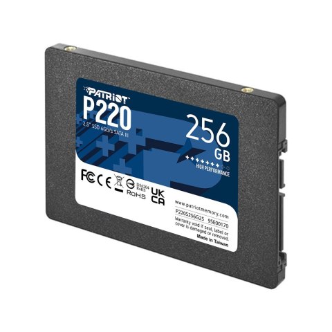 SSD Patriot P220 256GB SATA3 2,5" (OUTLET)