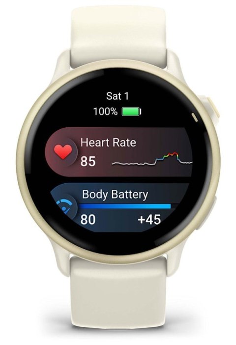 Zegarek Garmin Vivoactive 6, 42mm AMOLED Bone
