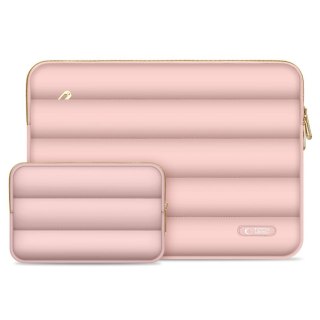 Torba pokrowiec Puffy na laptop tablet 13-14'' + etui na akcesoria - różowy