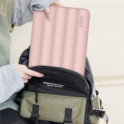 Torba pokrowiec Puffy na laptop tablet 13-14'' + etui na akcesoria - różowy