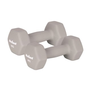 Hantelki żeliwne neoprenowe HEX 2x4kg, REBEL ACTIVE