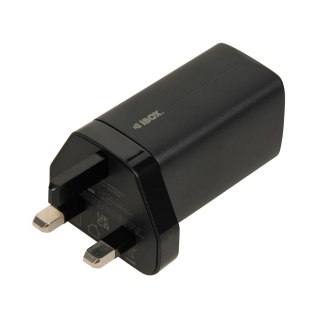 ŁADOWARKA SIECIOWA I-BOX C-65 GAN PD65W KABEL, CZARNA (OUTLET)