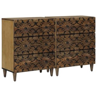 Bufet 2 pcs Brązowy 60 x 33,5 x 75 cm Drewno z mango