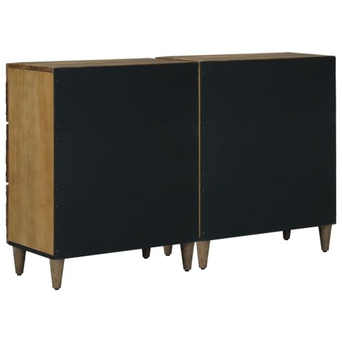 Bufet 2 pcs Brązowy 60 x 33,5 x 75 cm Drewno z mango