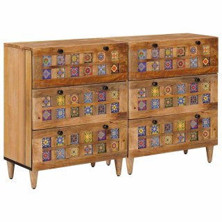 Bufet 2 pcs Naturalny 60 x 33 x 75 cm Drewno z mango