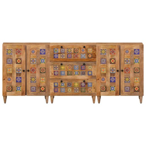 Bufet 3 pcs Naturalny 60 x 33,5 x 75 cm Drewno z mango
