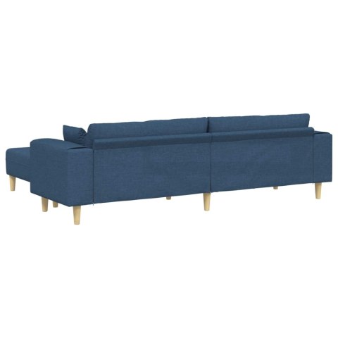 Sofa z poduszką 3 pcs Niebieski tkanina