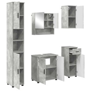 Zestaw mebli łazienkowych z szufladą 5 pcs Betonowy szary