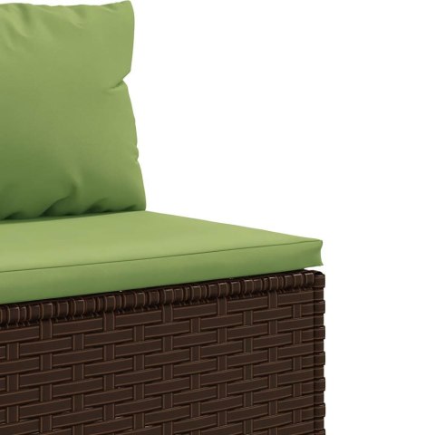 7-cz. zestaw wypoczynkowy do ogrodu, z poduszkami, rattan PE