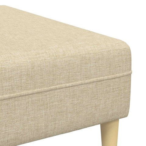 Sofa z poduszką 3 pcs Kremowy tkanina