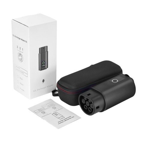 Adapter V2L Type 2 - Schuko 3500W z wyświetlaczem mocy do aut elektrycznych