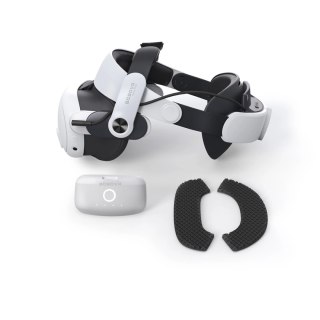 Pasek odciążający M3 Pro do gogli VR Meta Quest 3 z baterią B2 - biało-czarny