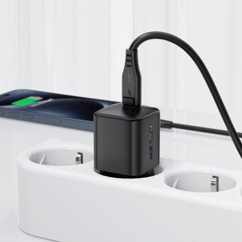 Ładowarka sieciowa USB-C GaN PD 20W - czarna