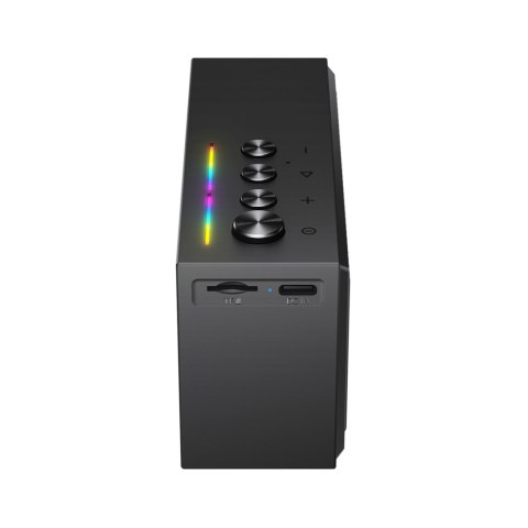 Głośnik bezprzewodowy z trybem stereo i ENC Bluetooth microSD TWS - czarny