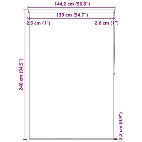 Roleta prysznicowa 140 x 240 cm, biała