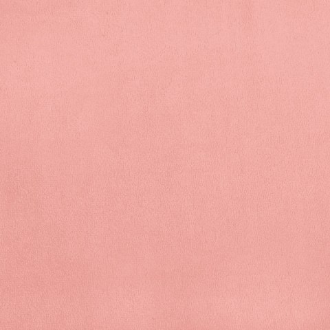 Łóżko kontynentalne z materacem, różowe, aksamit, 90x190 cm