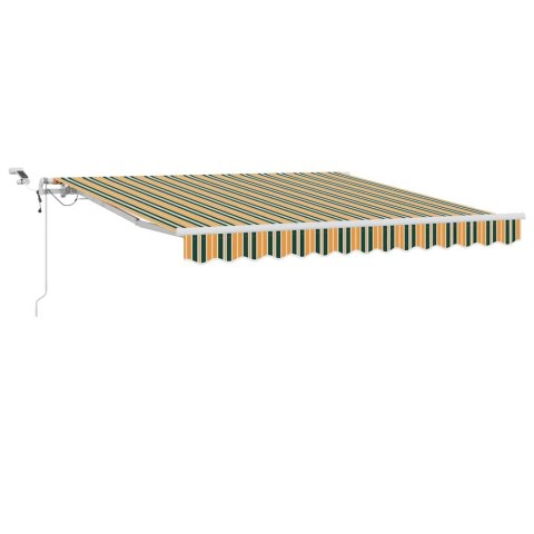 Markiza wysuwana Zielony i Żółty 300 x 250 cm Poliester