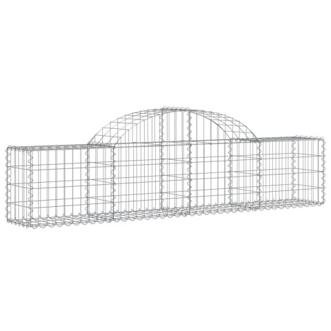 Kosze gabionowe, 12 szt, 200x30x40/60 cm, galwanizowane żelazo