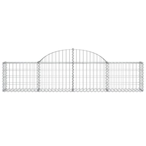 Kosze gabionowe, 12 szt, 200x30x40/60 cm, galwanizowane żelazo